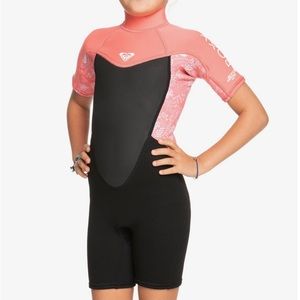 Roxy Girl’s 2/2mm Prologue Back Zip Springsuit, Size 2 Girls, New With Tags